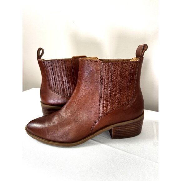 Crown Vintage Tawny Brown Tan Ankle Boots Women’s 9M Boho Western Cowgirl Staple - Picture 3 of 16